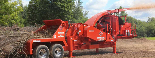 this machine can collect wood from the ground and chip them into small pieces